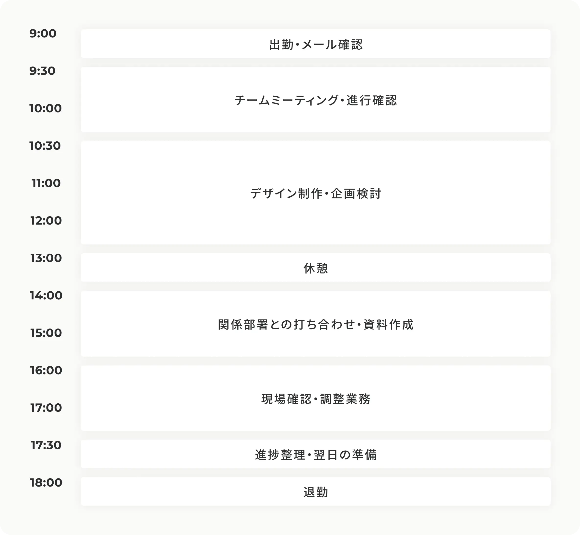 schedule