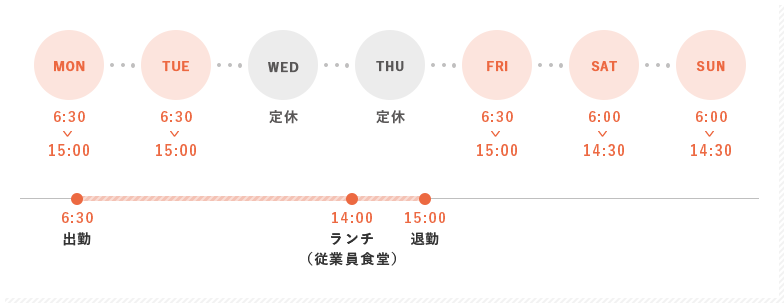 1週間と1日のスケジュール