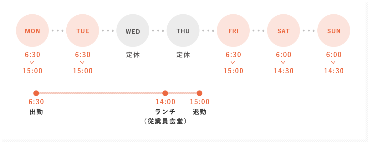 1週間と1日のスケジュール